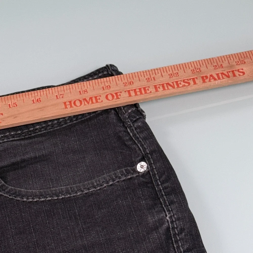 True Religion Straight WFLP Jeans Mens 38 Gray Mega T Flap Pocket Body Rinse